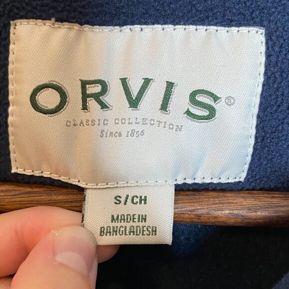 Orvis Womens Fleece Lined Flannel Shacket Size S Blue Plaid Gorpcore Granola - Picture 9 of 15